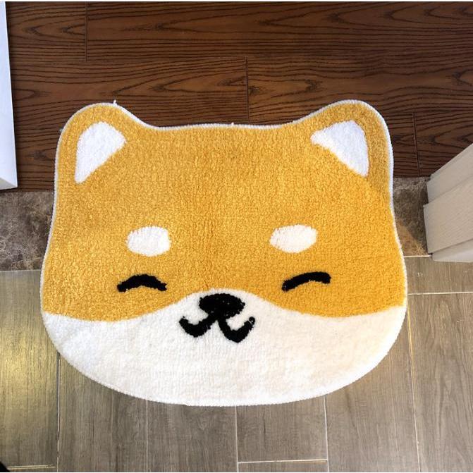 【快樂童年精品】日式可愛卡通柴犬造型防滑腳踏墊 地墊 腳墊-2色選擇-細節圖4