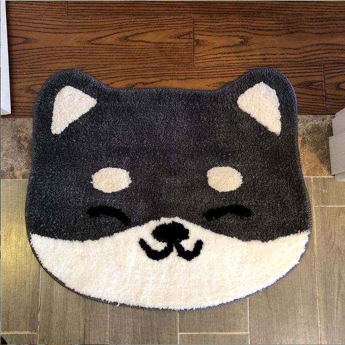 【快樂童年精品】日式可愛卡通柴犬造型防滑腳踏墊 地墊 腳墊-2色選擇-細節圖5