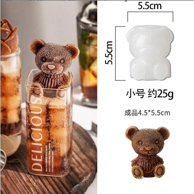 【快樂童年精品】夏天來囉 小熊冰塊模具 製冰盒 製冰模具 讓你的飲料看起來更好喝-小款-細節圖3