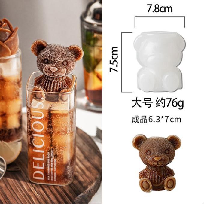 【快樂童年精品】夏天來囉 小熊冰塊模具 製冰盒 製冰模具 讓你的飲料看起來更好喝-小款-細節圖5