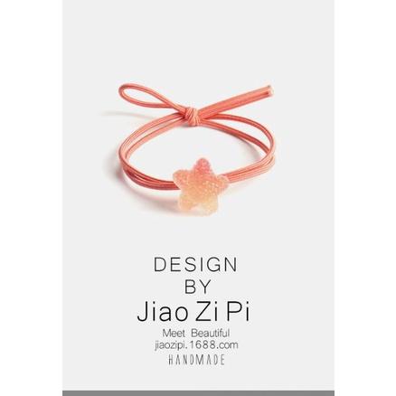 【快樂童年精品】韓版網紅髮繩 超萌可愛糖果系列 星星軟糖可愛髮繩 / 髮束 髮圈多款選擇-細節圖6