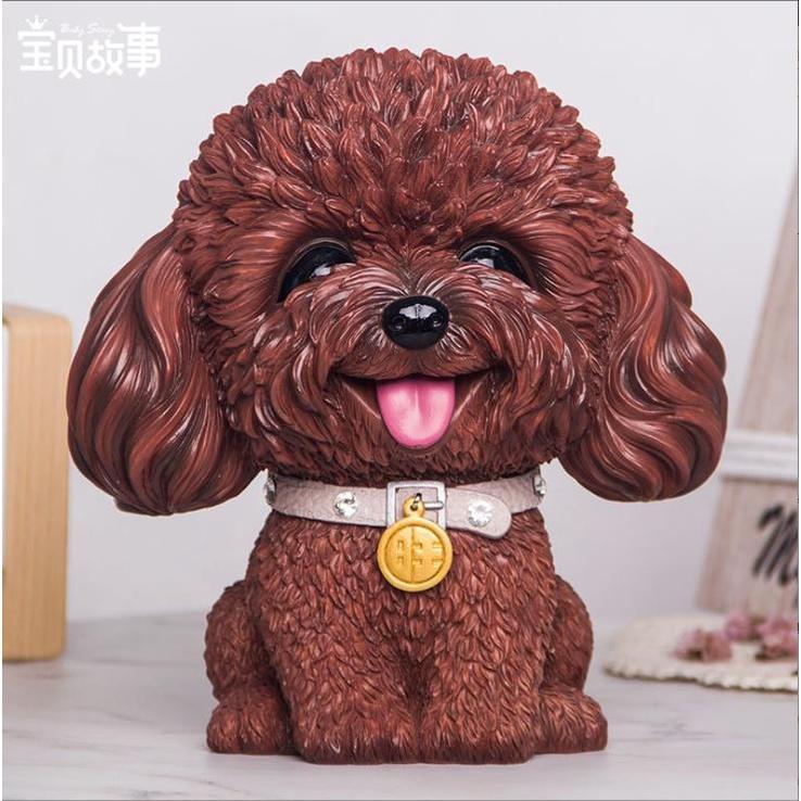 【快樂童年精品】貴氣 財氣滿滿 柴犬/貴賓存錢筒 狗狗存錢罐 儲蓄罐兒童存錢筒 -2款選擇-細節圖3