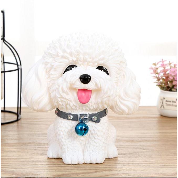 【快樂童年精品】貴氣 財氣滿滿 柴犬/貴賓存錢筒 狗狗存錢罐 儲蓄罐兒童存錢筒 -2款選擇-細節圖4