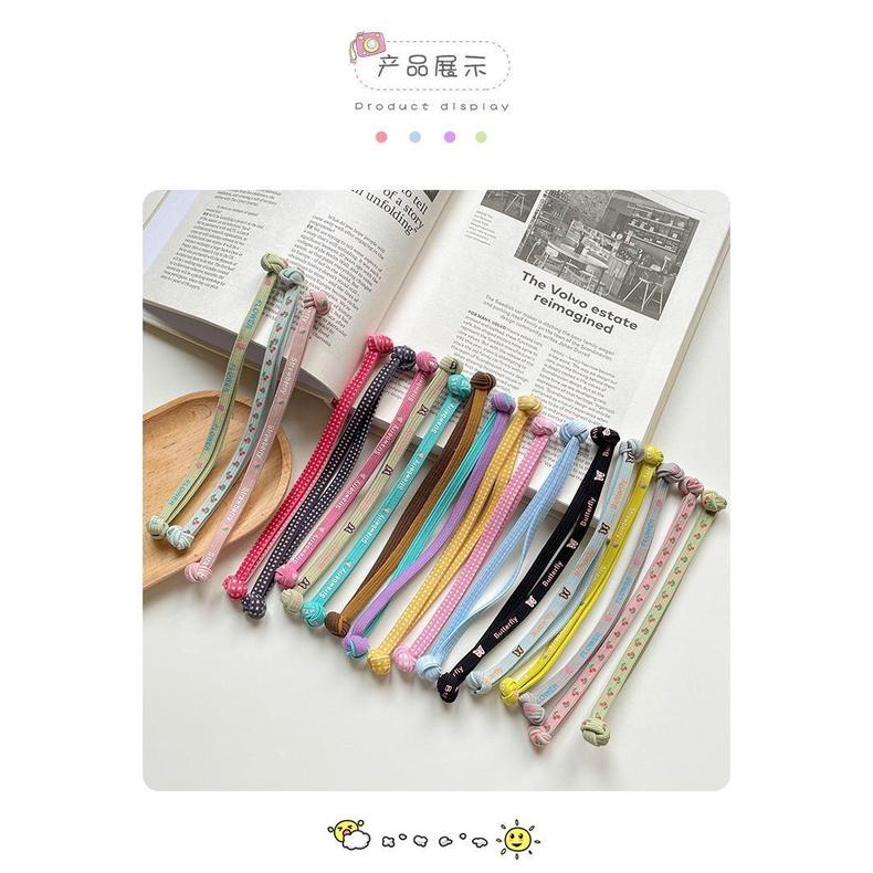 【快樂童年精品】2023新款儿童打结髮繩 彩色馬尾髮繩 高彈力小女孩髮圈 韓版髮飾(隨機出)-細節圖6