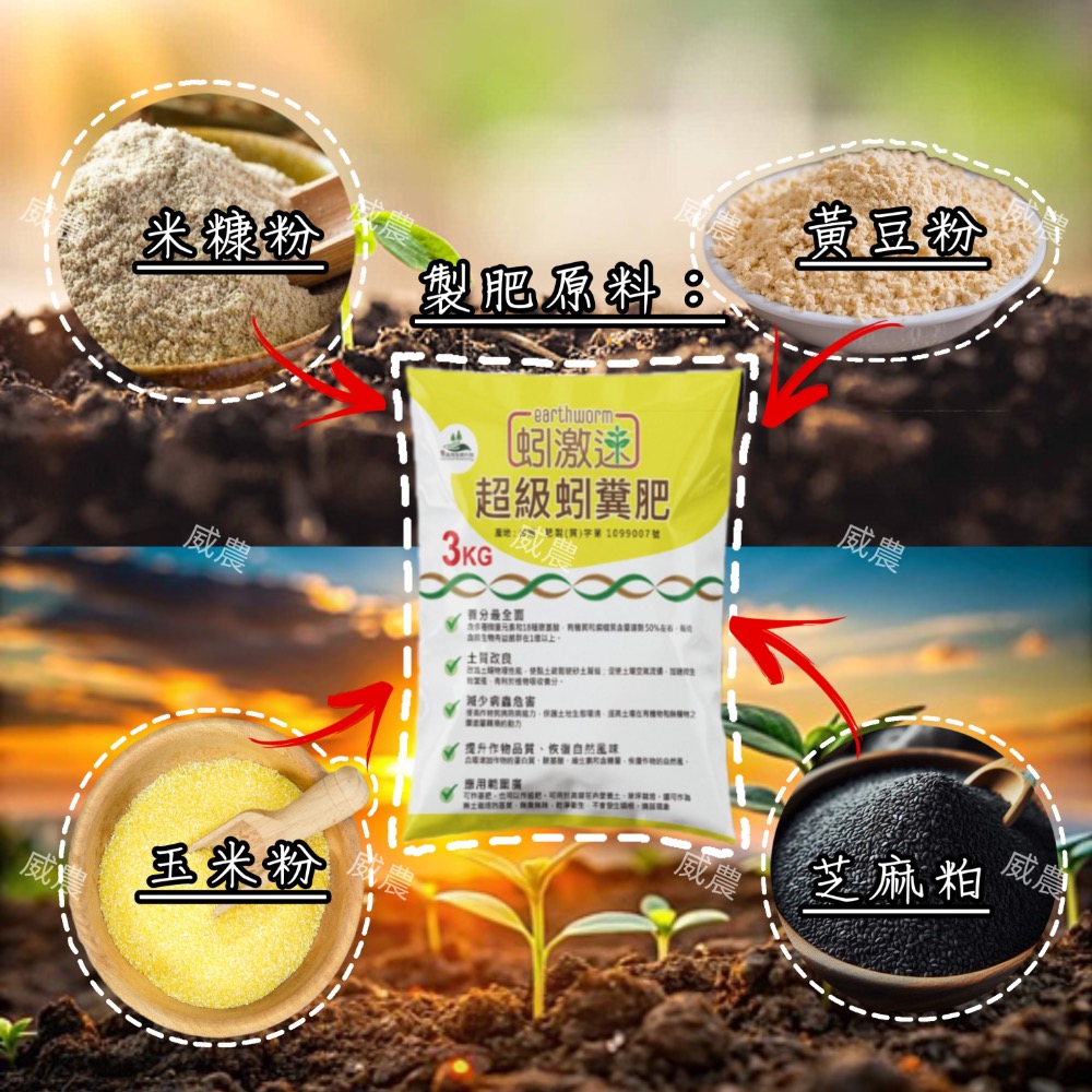 蚓激速-超級蚓糞肥 3公斤裝蚓糞有機蚓糞肥蚯蚓 蚯蚓土蚯蚓糞肥 蚯蚓堆肥 園藝用肥花卉植物/ 追肥全期施作/ 不臭不長蟲-細節圖3
