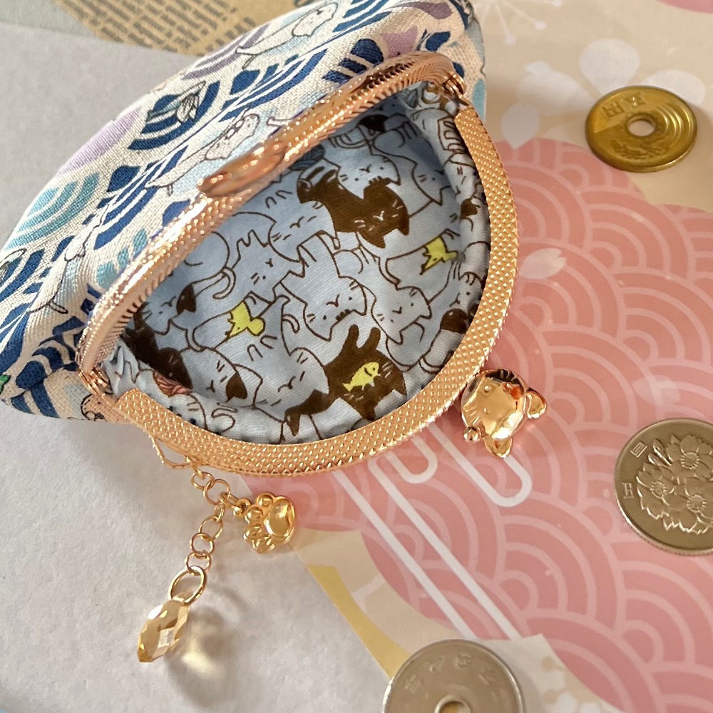 海浪貓咪 零錢口金包-細節圖3