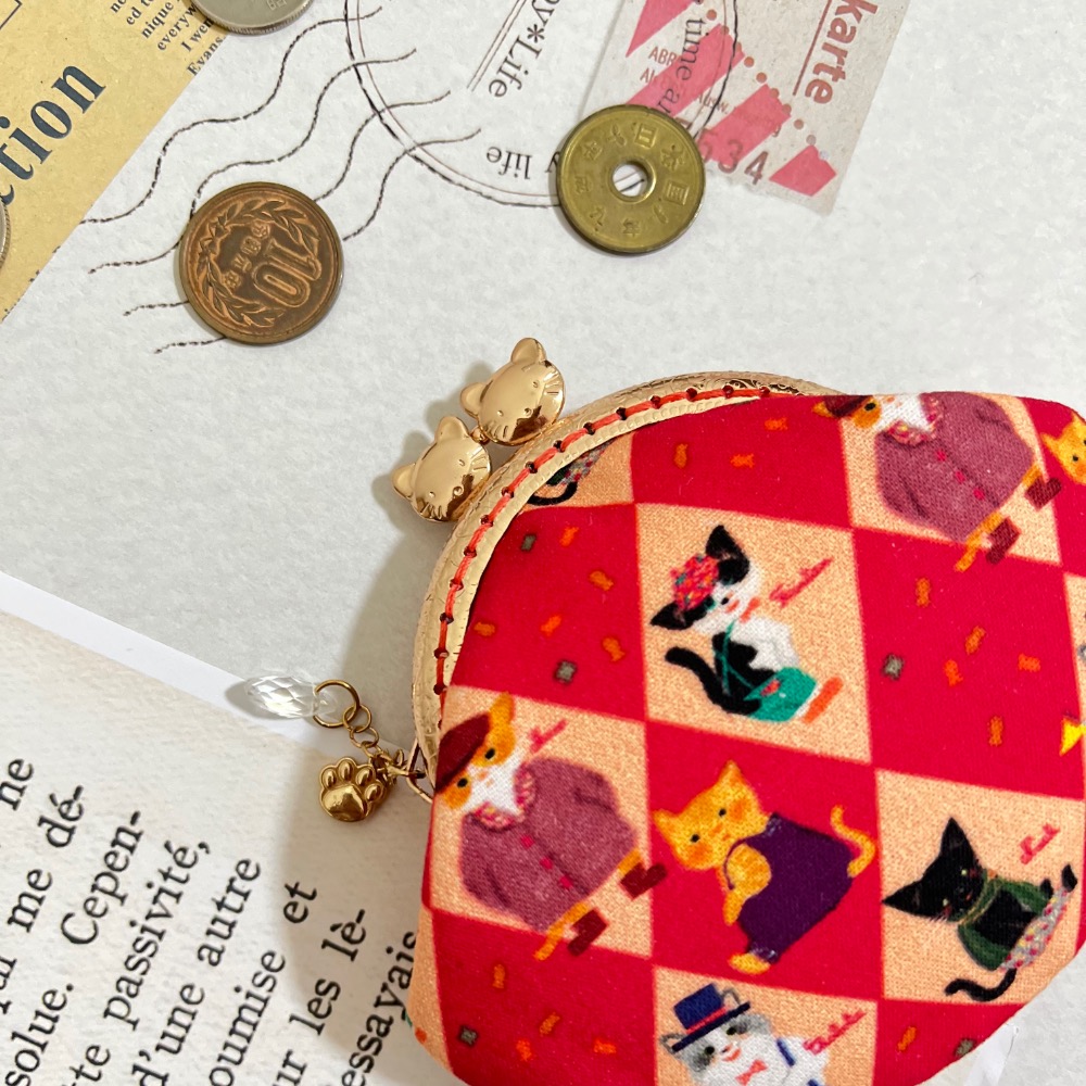 貓咪聚會 零錢口金包-細節圖2