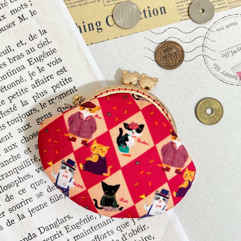 貓咪聚會 零錢口金包-細節圖4