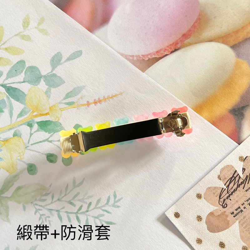 小熊軟糖 手作 彈簧髮夾 一字 馬尾 髮夾-細節圖2