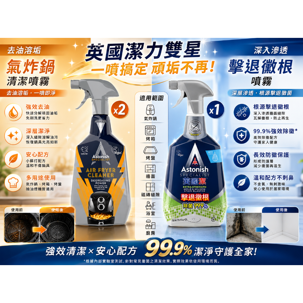 氣炸*2 除黴*1（混搭3入）