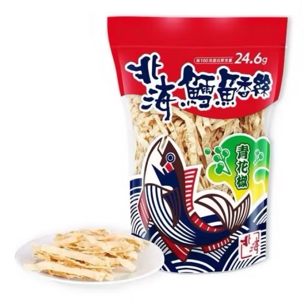 北海 鱈魚香絲 原味寬條 青花椒辣味 600公克 賞味期限 2027.01-細節圖5