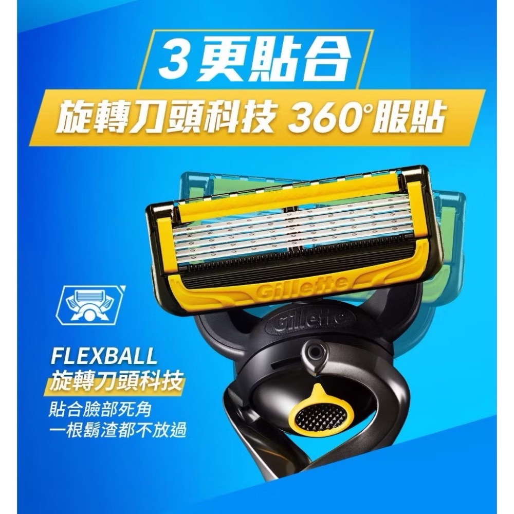 吉列 鋒護手動刮鬍刀組 刀架 X 1 + 刀頭 X 10-細節圖4