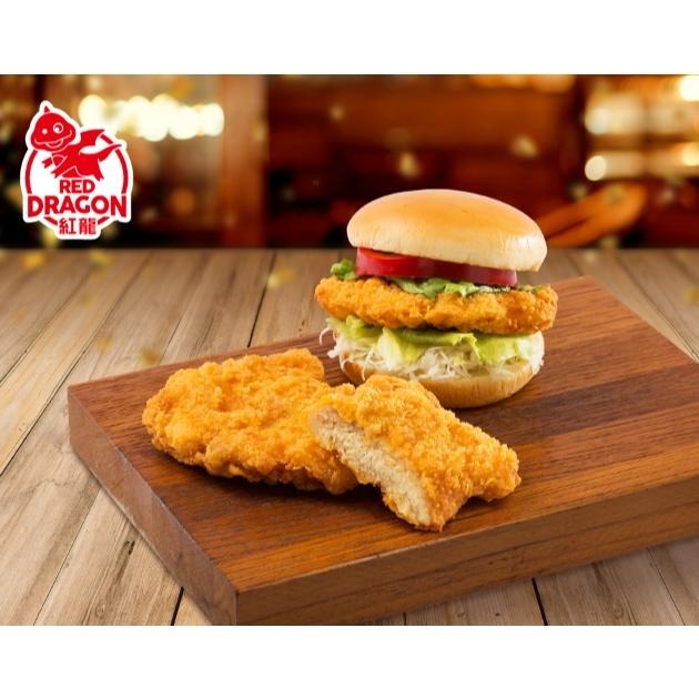 【蓉耀食品】紅龍 原味/辣味 酥脆去骨雞腿堡排 (10片/袋) 需冷凍-細節圖2