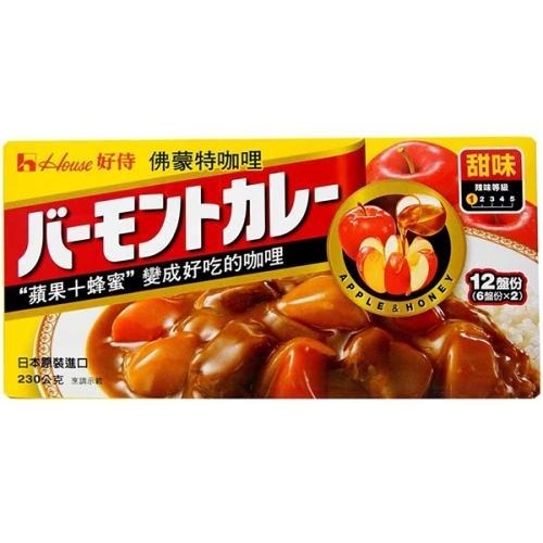 【蓉耀食品】日本進口 佛蒙特咖哩 甜味 中辣 辣味  好侍咖喱塊 230g/盒-細節圖2