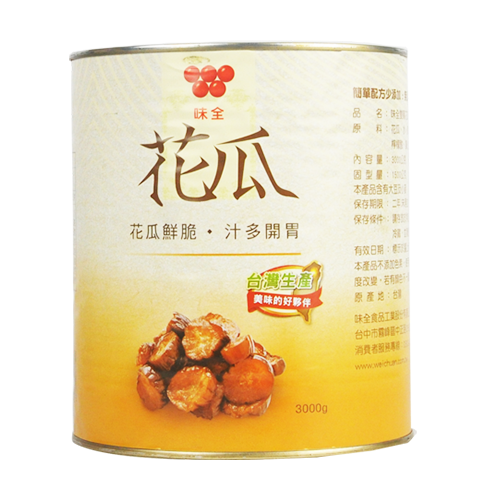 【蓉耀食品】味全 雙鳳花瓜 3kg/罐 花瓜 脆瓜 罐頭 醃漬-細節圖2