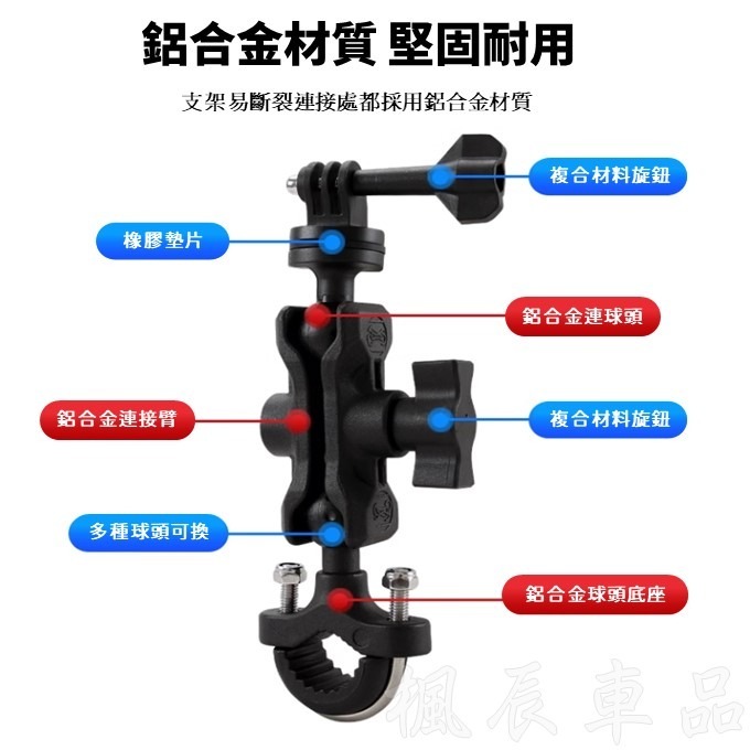機車行車紀錄器支架 運動相機支架 GOPRO 運動攝影機相機底座-細節圖4