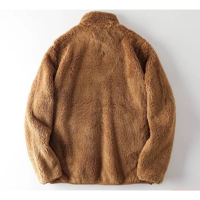[Ｃ.M.平價精品館]XL現貨出清特價/超保暖超柔軟珊瑚絨加厚立領休閒夾克男女適穿親膚舒適保暖外套4179-細節圖4