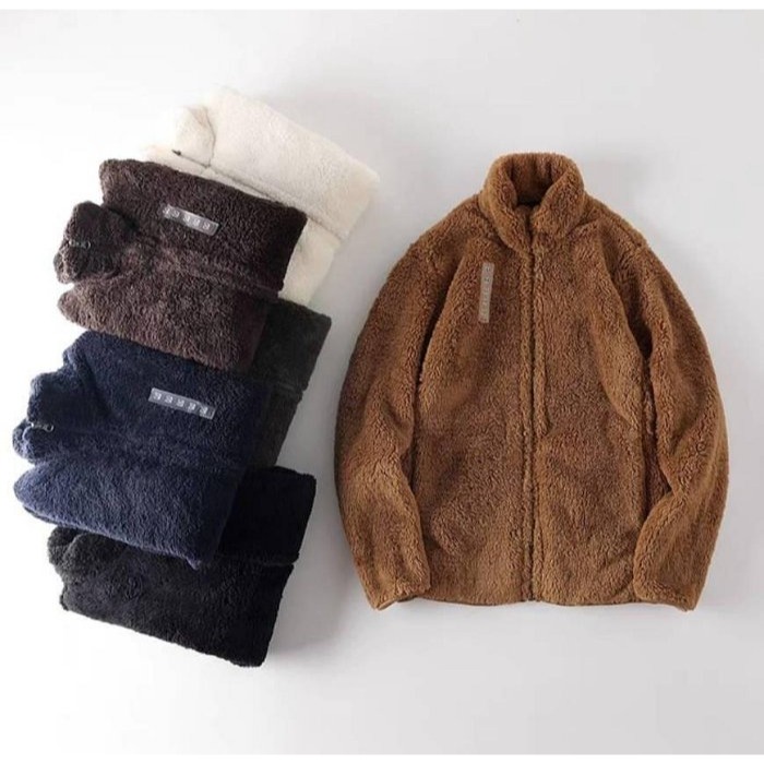 [Ｃ.M.平價精品館]XL現貨出清特價/超保暖超柔軟珊瑚絨加厚立領休閒夾克男女適穿親膚舒適保暖外套4179-細節圖6