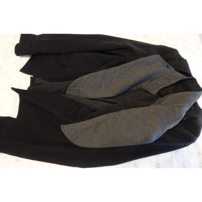 [C.M.平價精品館]S碼現貨特價/設計師精品專櫃/別緻可卸式雙層領反摺袖口修身有型長袖單扣外套731-細節圖6