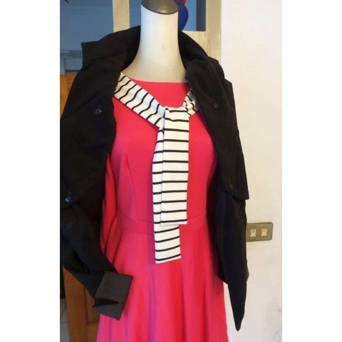 [C.M.平價精品館]S碼現貨特價/設計師精品專櫃/別緻可卸式雙層領反摺袖口修身有型長袖單扣外套731-細節圖9