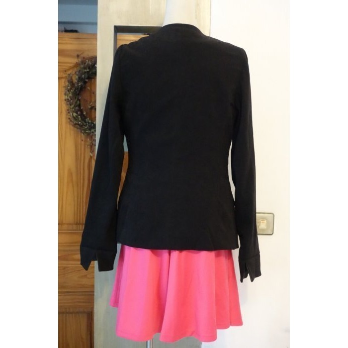 [C.M.平價精品館]S碼現貨特價/設計師精品專櫃/別緻可卸式雙層領反摺袖口修身有型長袖單扣外套731-細節圖11