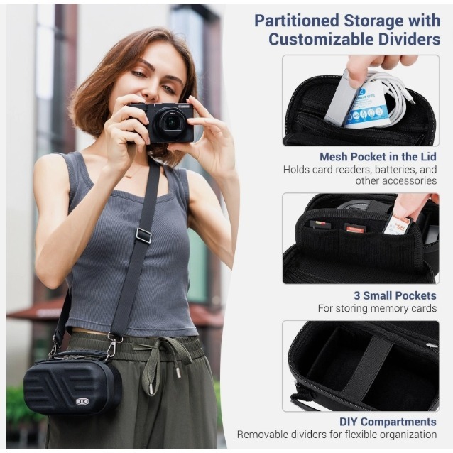 JJC 硬殼相機包保護套 適用 Canon PowerShot V1 G7XM3 富士 X half Xhalf 防撞收-細節圖5