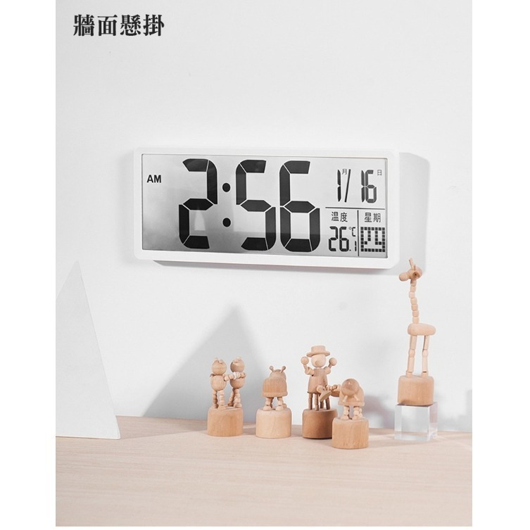 隔日到貨🔥大字體 LED數字鐘(大尺寸-電池款) 電子靜音時鐘/牆面掛鐘/鬧鐘 大尺寸掛鐘 大螢幕電子鬧鐘-細節圖9