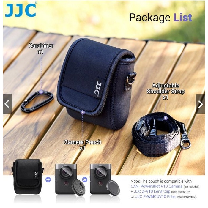 JJC Canon V10 相機包 PowerShot V10 專用相機收納旅行包保護袋 斜跨掛腰 贈肩帶-細節圖6