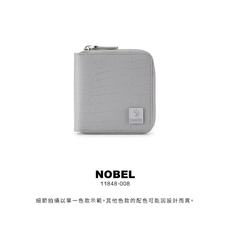 PORTER INTERNATIONAL 奢華NOBLE鱷魚皮紋牛皮真皮拉鍊雙折零錢短夾 11848-008 代購福袋-細節圖2