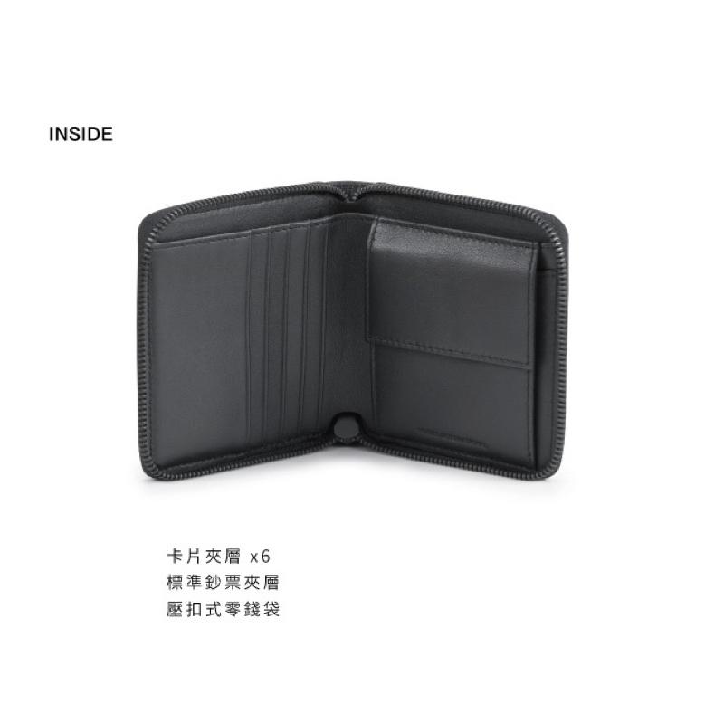 PORTER INTERNATIONAL 奢華NOBLE鱷魚皮紋牛皮真皮拉鍊雙折零錢短夾 11848-008 代購福袋-細節圖5