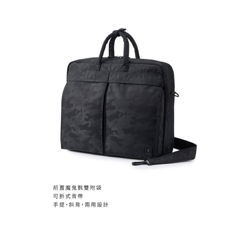 PORTER INTERNATIONAL 迷彩PUZZ公事包斜背手提兩用筆電包 11837-00301C 黑 代購 福袋-細節圖5