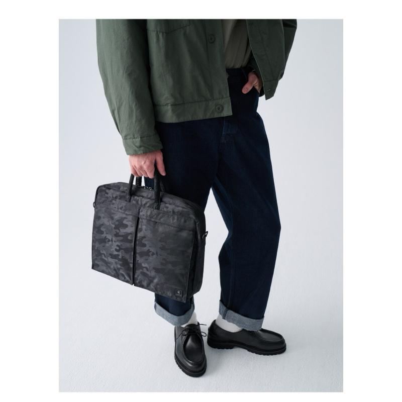 PORTER INTERNATIONAL 迷彩PUZZ公事包斜背手提兩用筆電包 11837-00301C 黑 代購 福袋-細節圖8