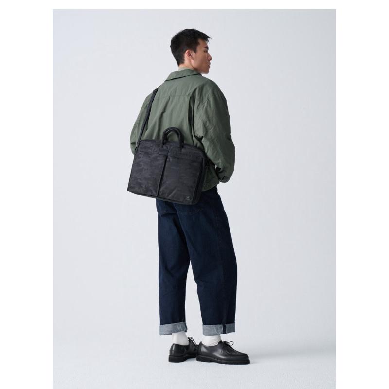 PORTER INTERNATIONAL 迷彩PUZZ公事包斜背手提兩用筆電包 11837-00301C 黑 代購 福袋-細節圖9