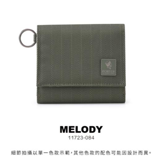 PORTER INTERNATIONAL 低調奢華MELODY零錢短夾 黑 藍 灰綠 代購 11723-084 福袋-細節圖2