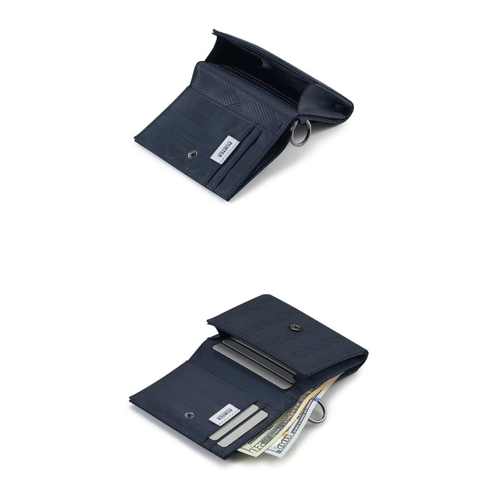 PORTER INTERNATIONAL 低調奢華MELODY零錢短夾 黑 藍 灰綠 代購 11723-084 福袋-細節圖4