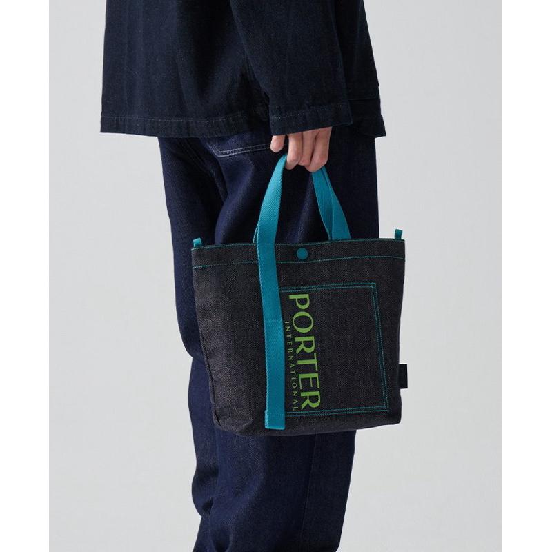 PORTER INTERNATIONAL 單寧DENI牛仔手提包+收納袋組 收納包 手拿包 11765 代購福袋-細節圖8