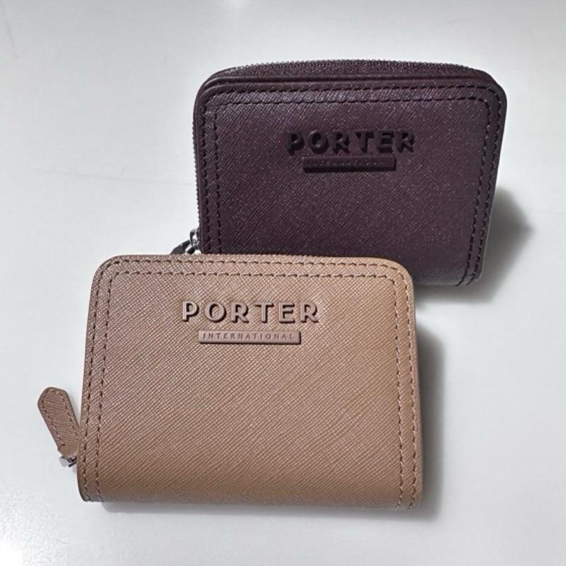 PORTER INTERNATIONAL 堅毅自信AVENUE真皮卡片零錢包 11810-010 棕褐 梅洛 代購 福袋-細節圖2