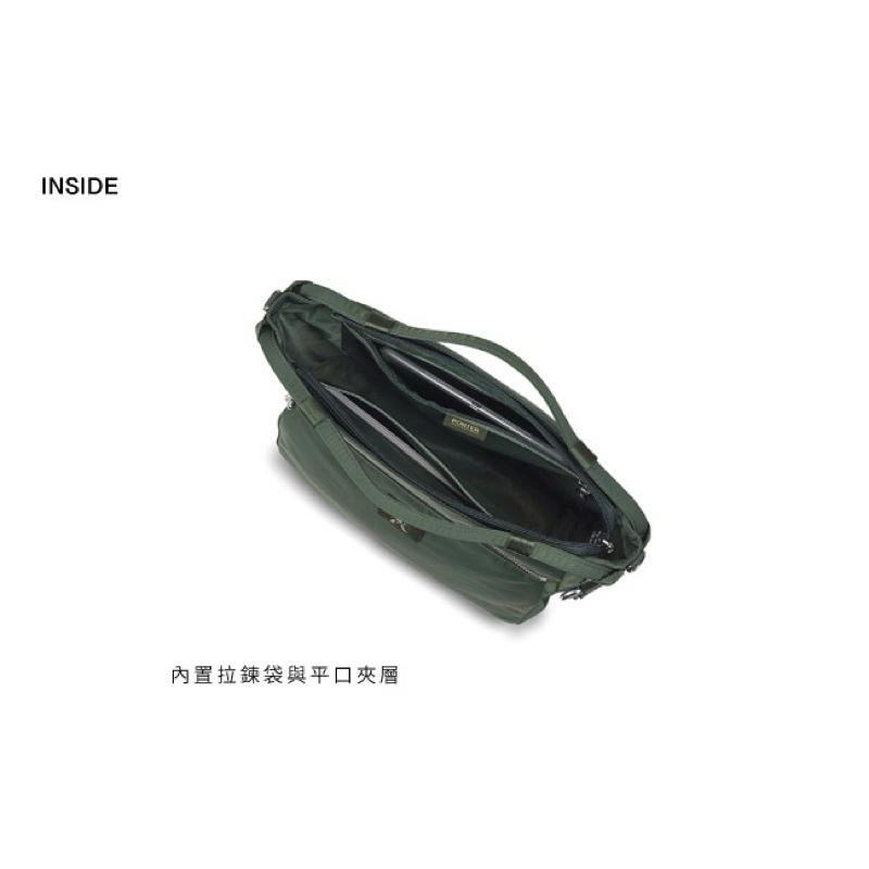 PORTER INTERNATIONAL 匠心巧思CURVE托特包手提包斜背包 11820-005 綠 駝棕 代購 福袋-細節圖6