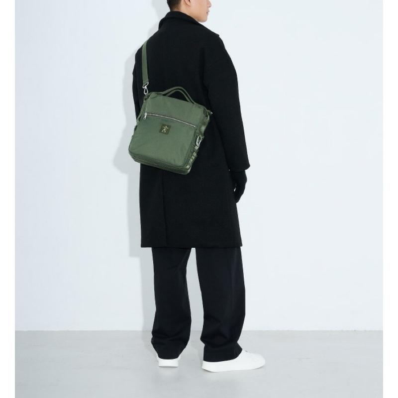 PORTER INTERNATIONAL 匠心巧思CURVE托特包手提包斜背包 11820-005 綠 駝棕 代購 福袋-細節圖9