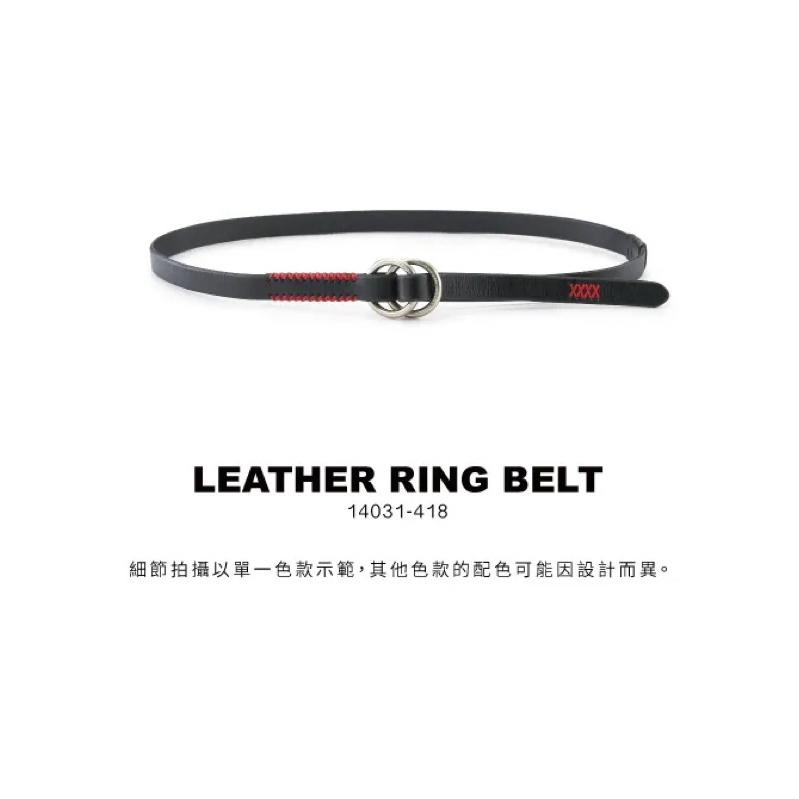PORTER INTERNATIONAL 牛皮真皮雙環皮帶腰帶 窄版 黑色  14031-418 代購福袋-細節圖2