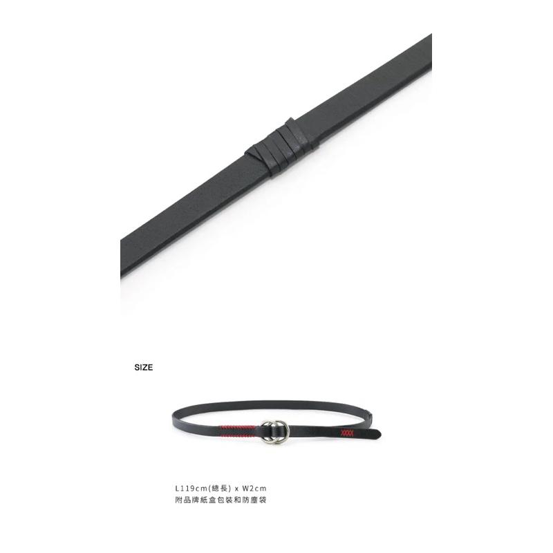 PORTER INTERNATIONAL 牛皮真皮雙環皮帶腰帶 窄版 黑色  14031-418 代購福袋-細節圖5
