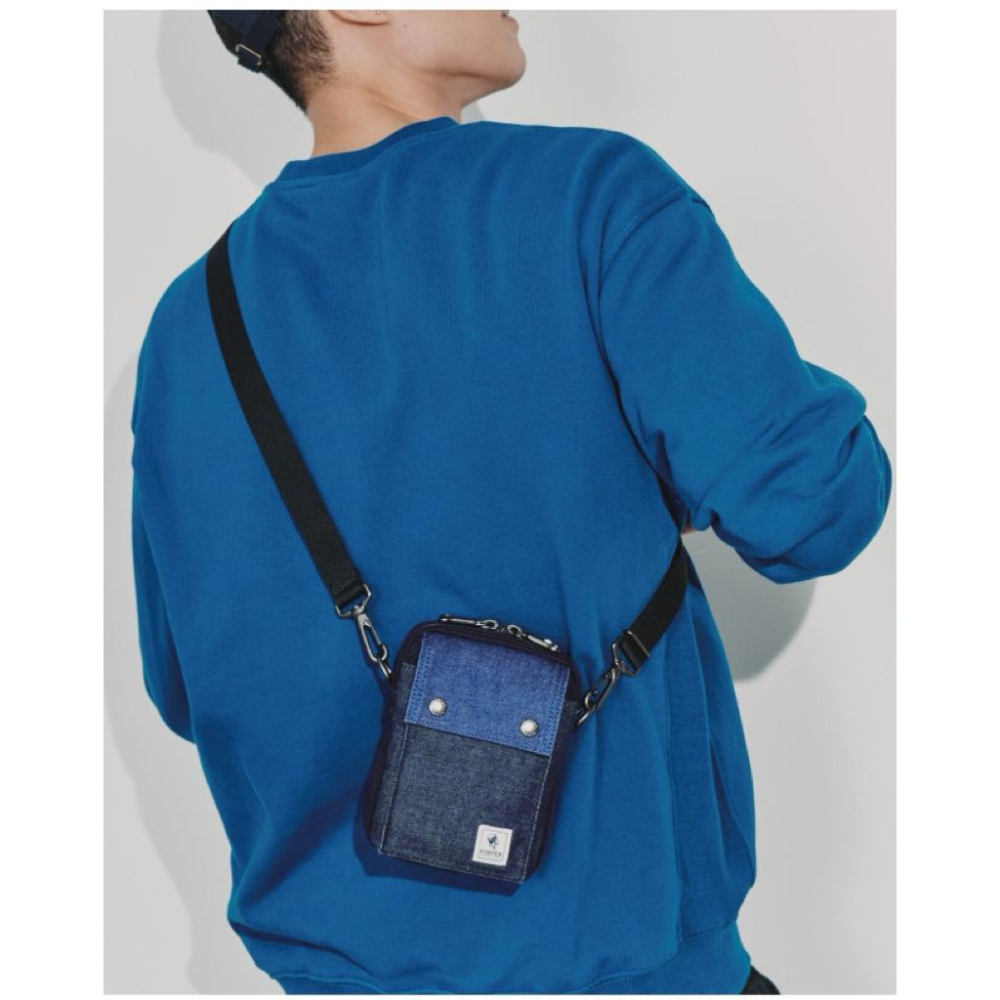 PORTER INTERNATIONAL 單寧牛仔拼接PATCH WORK腰掛包斜背包 11730-051 代購 福袋-細節圖8
