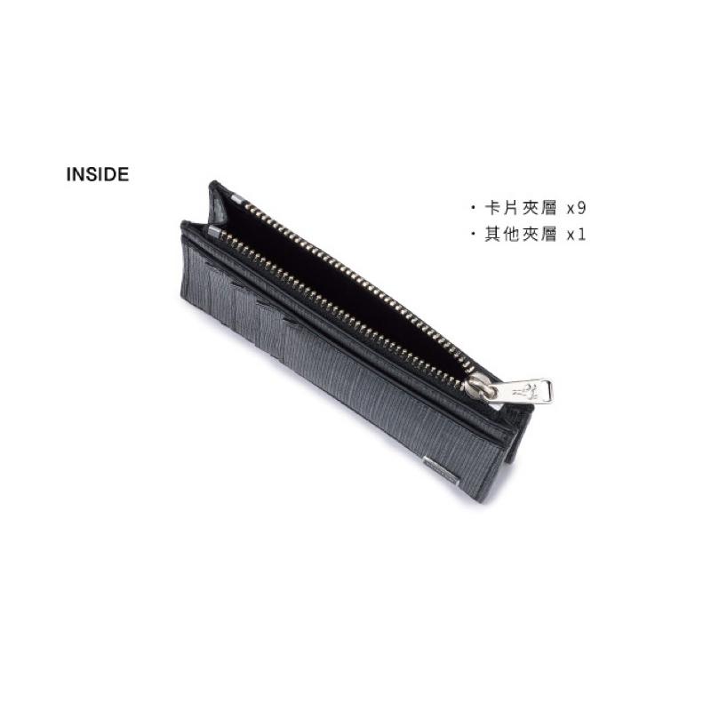 PORTER INTERNATIONAL 沉穩風尚LOFTY牛皮真皮鏤空窗格卡夾零錢包 11736-008 代購福袋-細節圖5