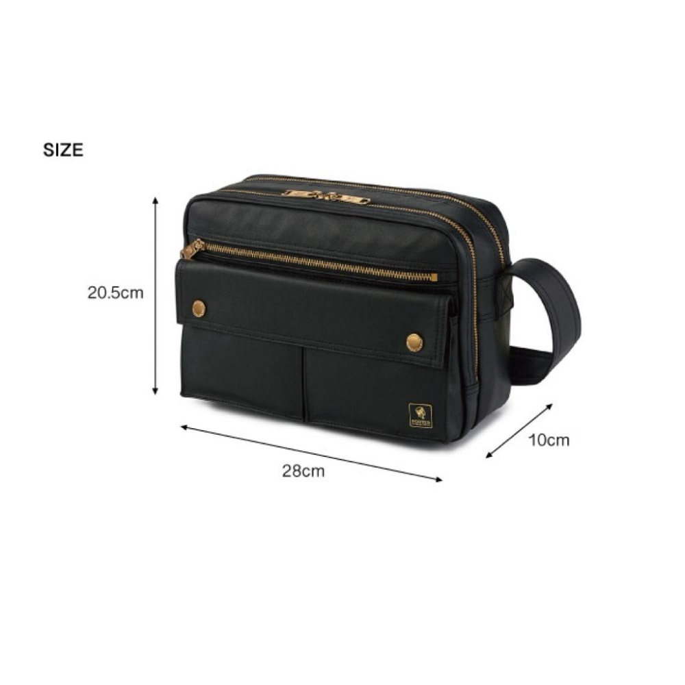 PORTER INTERNATIONAL 復古MORI雙層斜背包(S)(M)11726-003 11726-111 代購-細節圖6