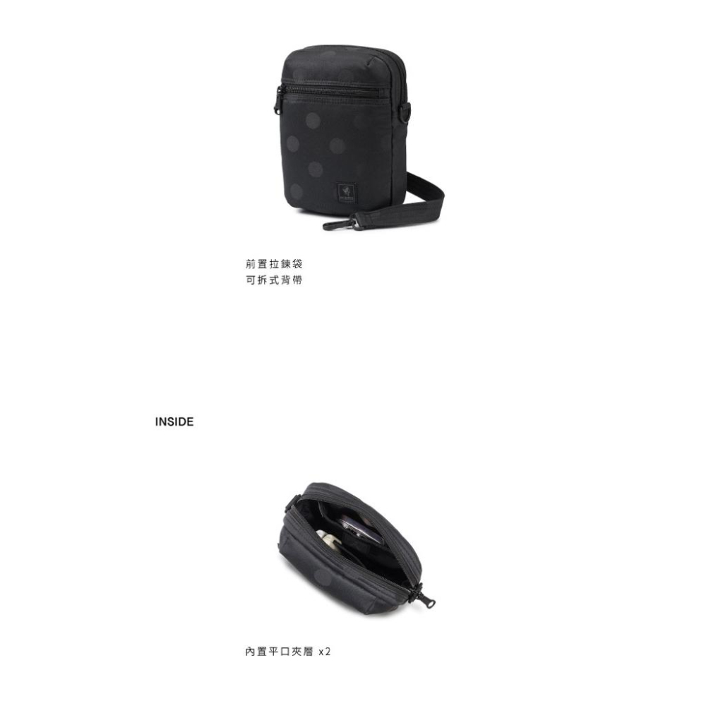 PORTER INTERNATIONAL 復古圓點SPOT斜背包 點點 黑 11861-004 代購 福袋-細節圖4