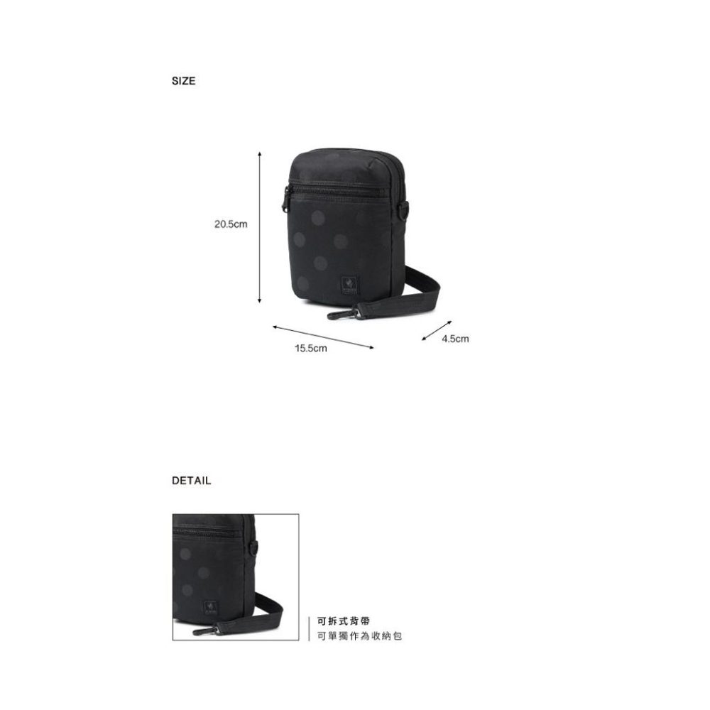 PORTER INTERNATIONAL 復古圓點SPOT斜背包 點點 黑 11861-004 代購 福袋-細節圖5