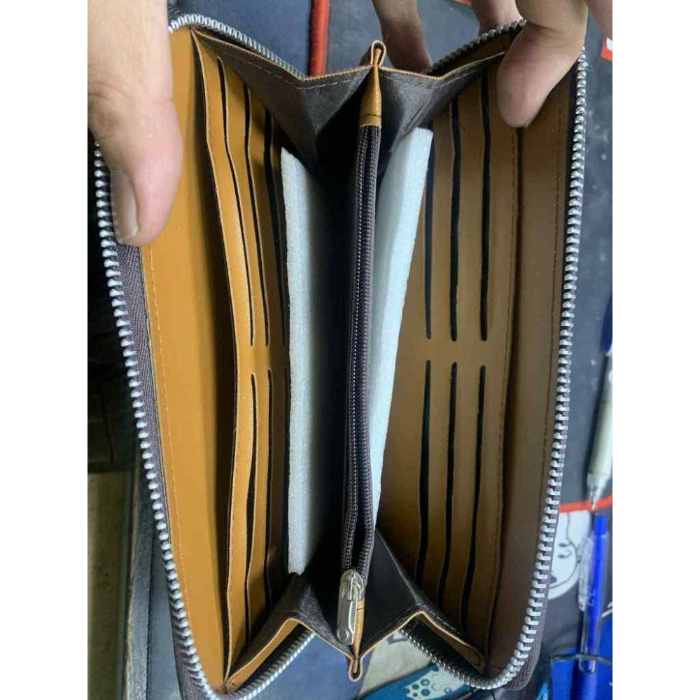 男士錢包長款手包男手拿包手機包男手抓包大容量拉鏈包皮包男 男用長夾 男生钱包 錢包男 手拿包 手機包 零錢包 PU長夾-細節圖3