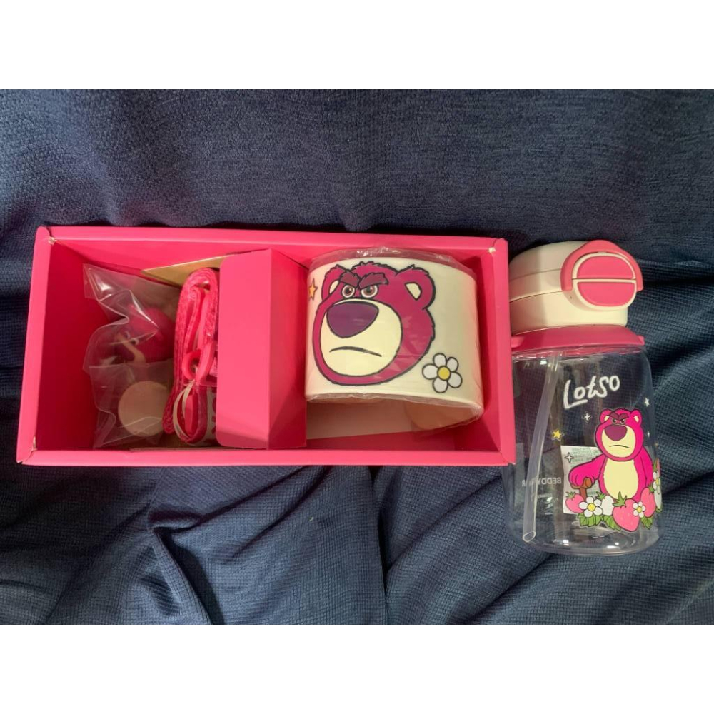 BEDDY BEAR開口笑雙飲塑料杯 680ml 星空草莓熊-細節圖5