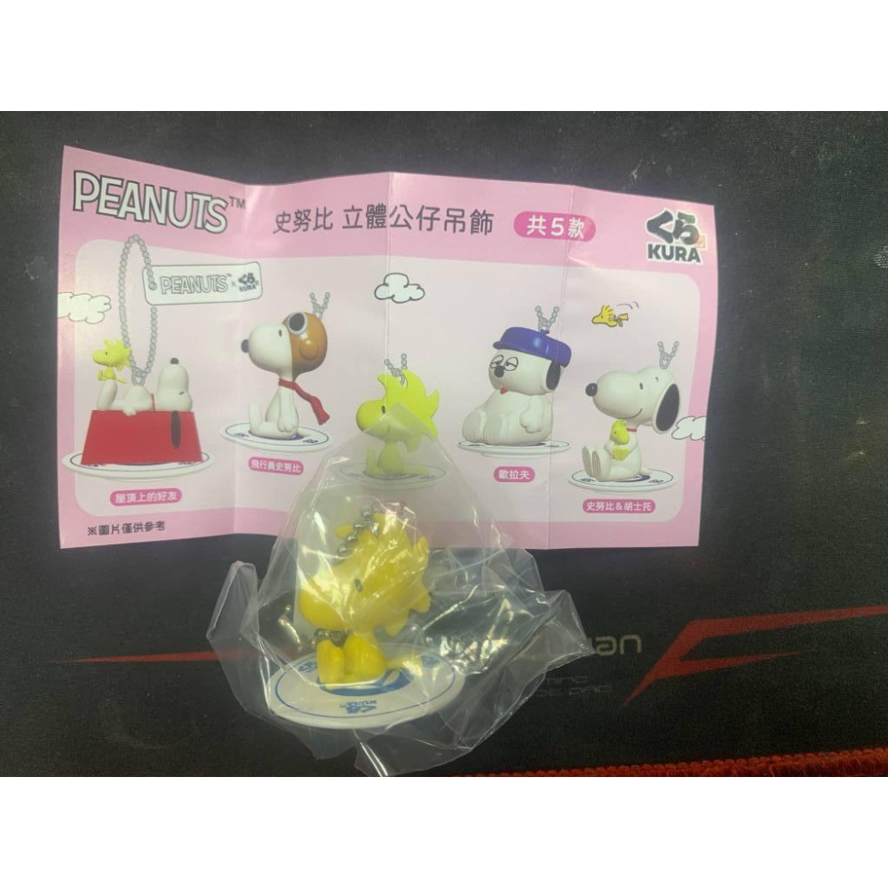 全新☆藏壽司× Peanuts史努比夢幻聯名扭蛋☆胡士托 歐拉夫 屋頂上的好朋友 立體公仔吊飾-細節圖2