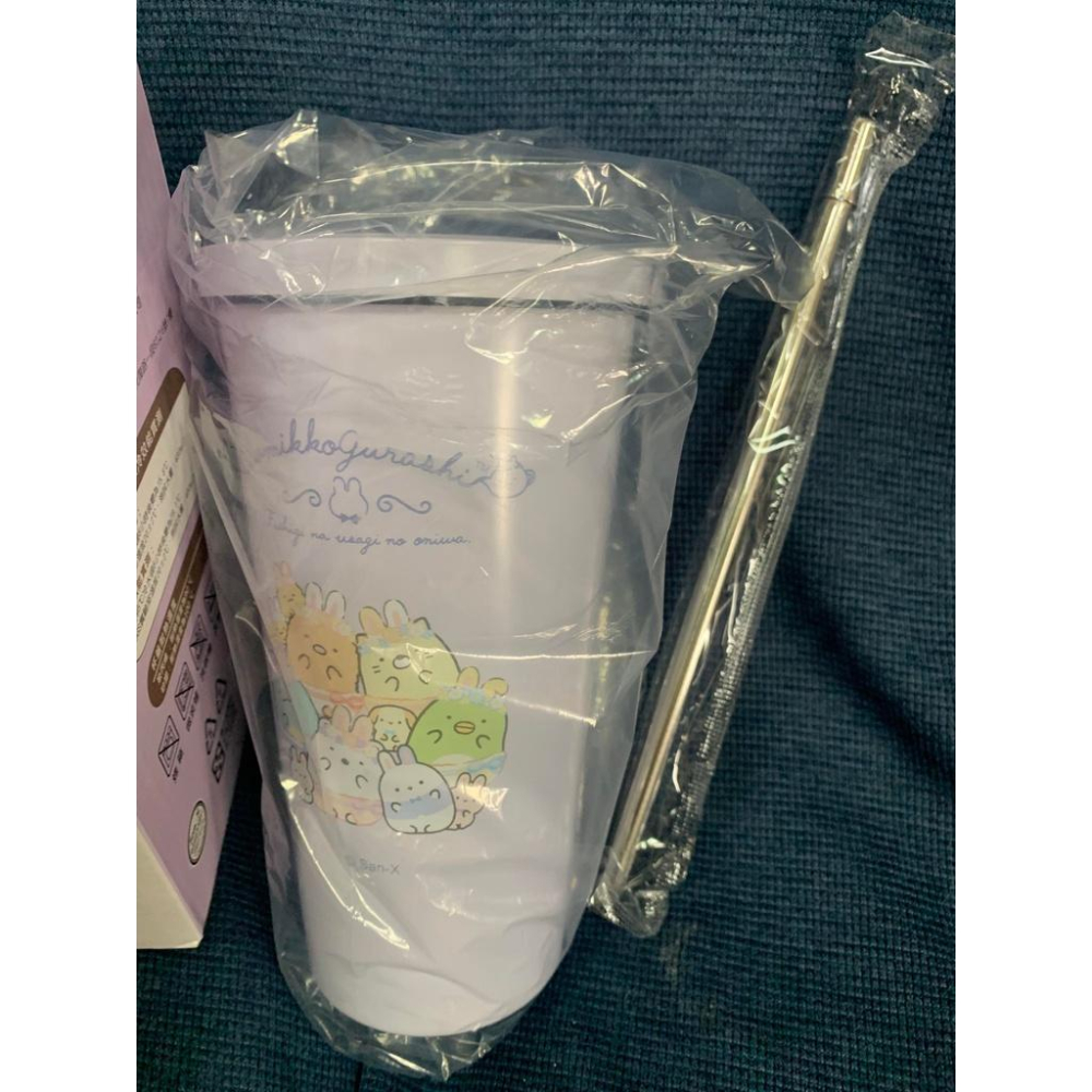 7-11角落小夥伴春賞好時光集點 304不鏽鋼雙層吸管杯 保溫杯 保冰杯 角落生物 禮物 交換禮物 聖誕節-細節圖3